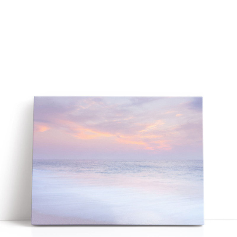 «Evening View Of Beautiful Beach In Israël 3», reproduction d'art sur toile, H 18 po x l 24 po