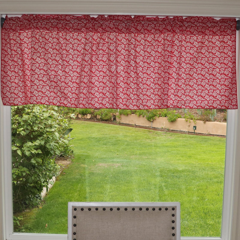 Cantonnière Clinten, L 58 po x L 16 po, Rouge