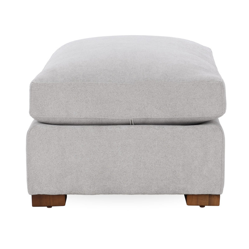 Audrey Ottoman, Elite Gray Performance Upholstery