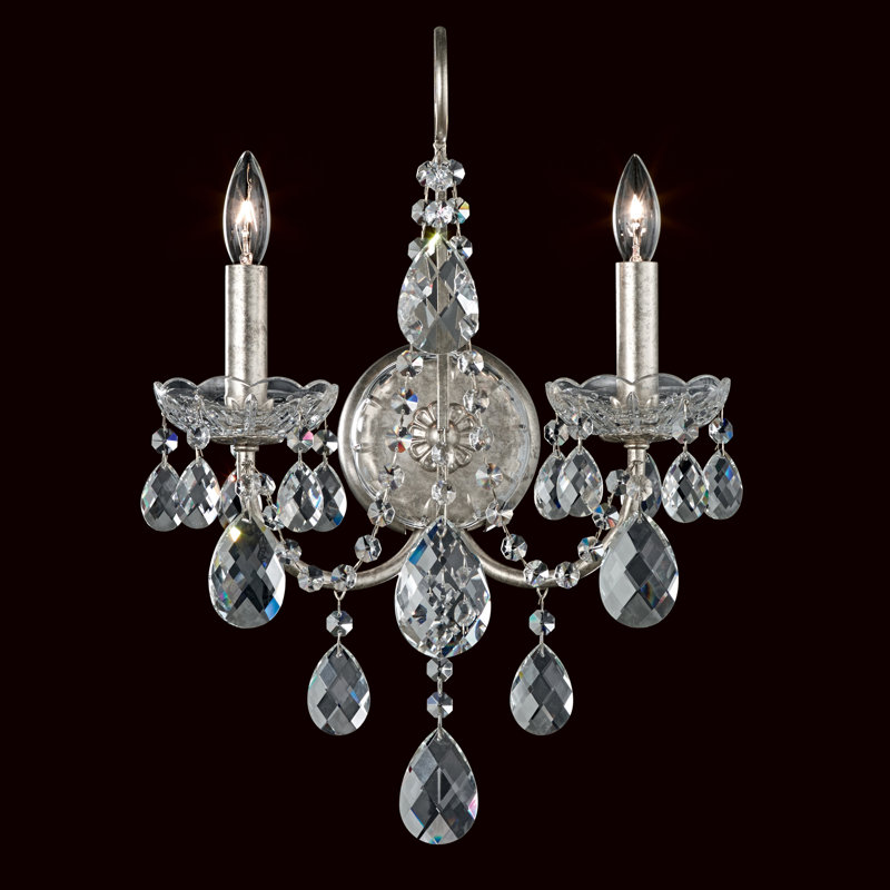 Sonatina Candle Wall Light, Heritage Handcut Clear, Etruscan Gold