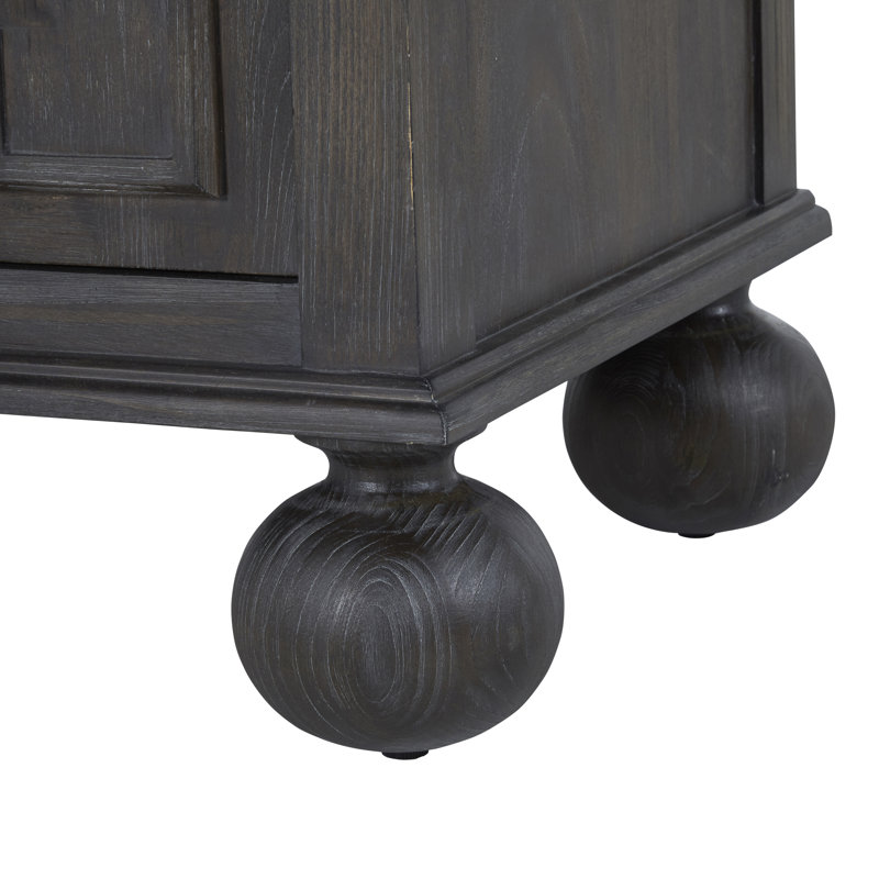 Ezekiel 2 - Door Accent Cabinet, Cerused Forest Black