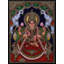 Quatre déesse Gajalakshmi Tanjore peignant L couleurs traditionnelles avec or 24 carats L avec cadre