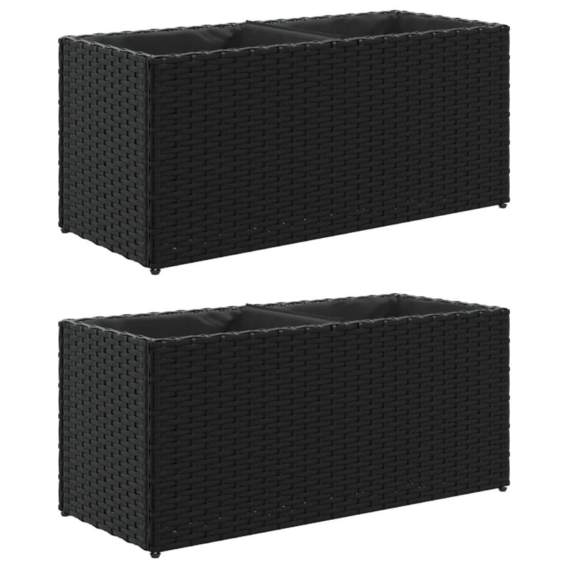 Planter Box, Black, 32cm H x 72cm W x 30cm D