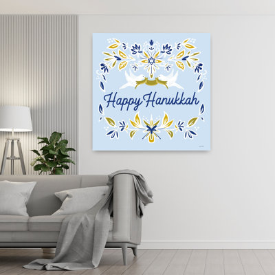 Happy Hanukkah Doves, art contemporain hivernal
