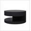 Table basse ronde 31,5 po, table centrale moderne avec rangement, table basse à rayures verticales-1614057784