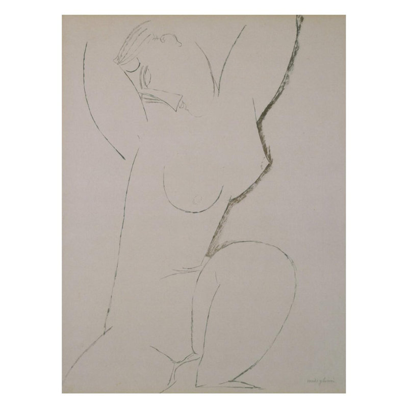 Caryatid par Amedeo Modigliani - estampe numérique, H 28 po x l 22 po
