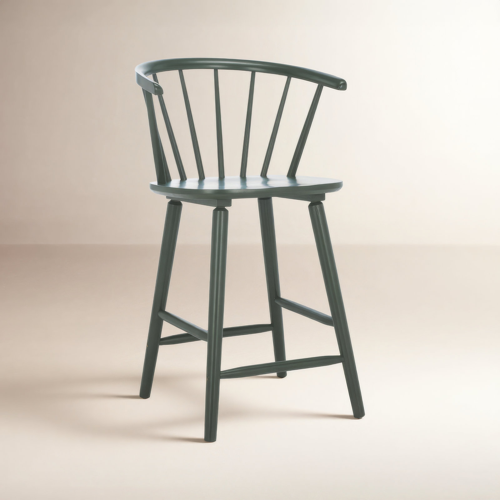 Sheffield Solid Wood Bar & Counter Stool, Counter Stool (23" Seat Height), Garden Green