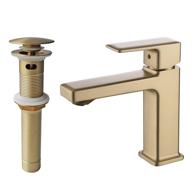 Robinet de lavabo de salle de bain monotrou 7-1 / 5 "à poignée simple avec drain optionnel, Polished Chrome, Bonde incluse