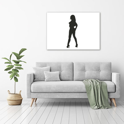 Silhouette Of A Woman - Wrapped Canvas Print