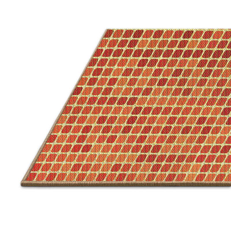 Geometric Indoor Rug, Rectangle 6' x 9'