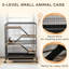 Cage pour petits animaux 53,5 po - 5 niveaux en métal avec roues pour furet, chinchilla, gris 5 niveaux