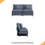 70,8 po Canapé modulaire rembourré en velours côtelé avec deux coussins pour le salon-83931617
