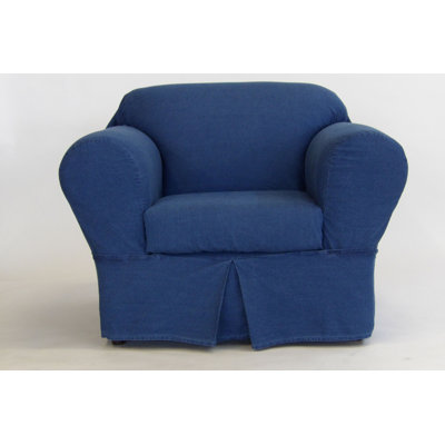 Denim Box Cushion Armchair Slipcover