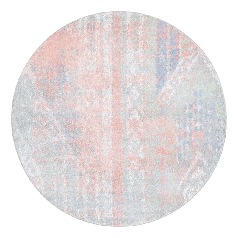 Massie Abstract Indoor Rug, Round 5'3"