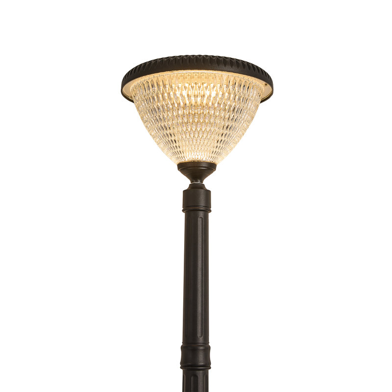 Lampadaire solaire pour l'extérieur avec éclairage blanc et RVB, lampadaire imperméable avec télécommande