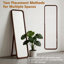 Miroirs d'appoint modernes et grand mur, cadre en bois de noyer massif pour la maison