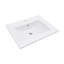 Dessus de meuble-lavabo rectangulaire en céramique 24 po x 18 po blanc - Trou pour robinet, trop-plein, teinture, faible absorption d'eau dans la table, beauté classique-1492911180
