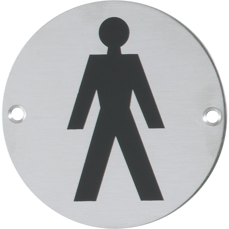 Amayla Male Sign, Satin Silver