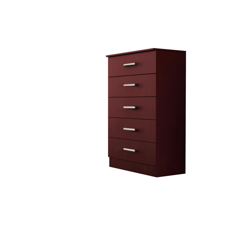 Commode pour homme 5 tiroirs l 36 po Ameeliah, Acajou