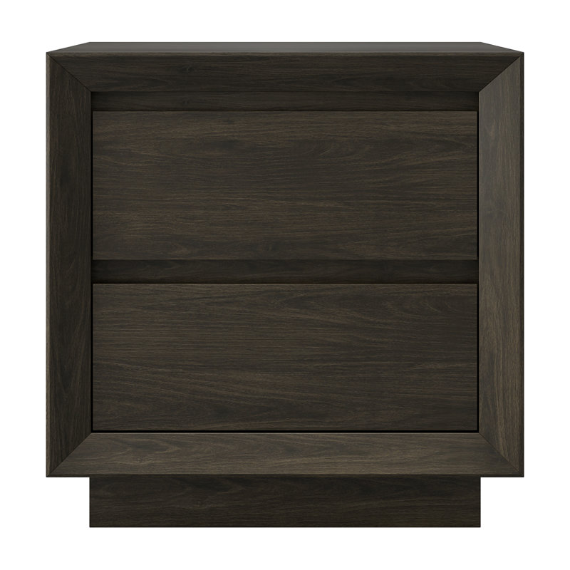 Emmett 24" Wide Rectangular Nightstand in Alder Brown, Alder Brown