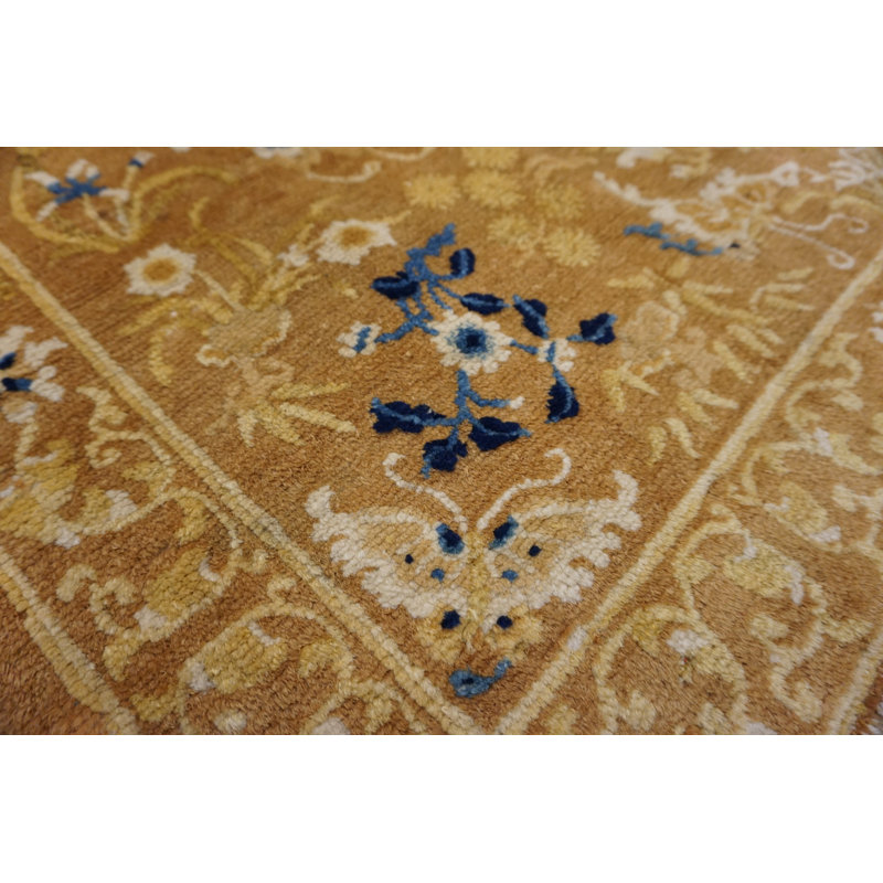 Rare Antique Chinese Floral Wool Saddle Horse Cover Ningxia Rug