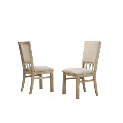 Stylish And Comfortable Reclaimed Wheat Fabric Dining Chair Set