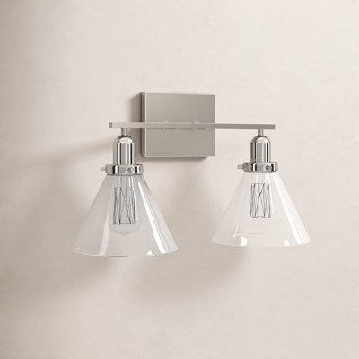 Catalina 2 Light Transparent Dimmable Bath Sconce