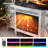 Mirrored Tv Stand With Fireplace For 65+ Inch Tv, Silver Electric Fireplace With Drawers And Storage Space, Modern Entertainment Center With Crushed Diamond For Living Room Remote Control