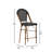 Lavigne Stacking French Style Chair with PVC-Coated Polyester Seat and Metal Frame for Indoor/Outdoor Use-86596031-86596032-86596033