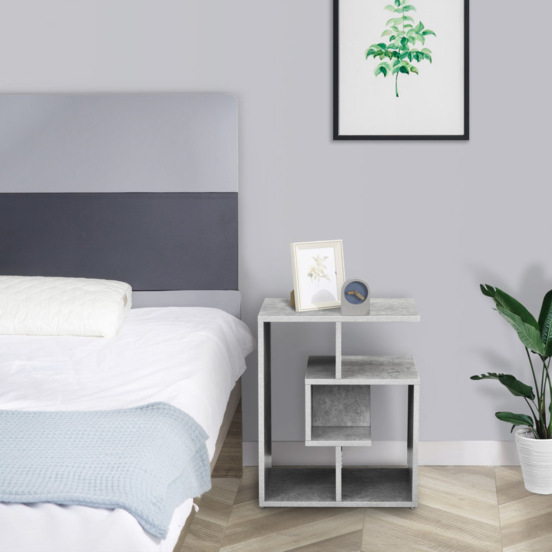 Ahrens Frame End Table, Cement White