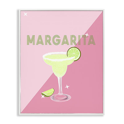 Art moderne de giclée encadrée de margarita moderne sur fond gris par Ashley Singleton