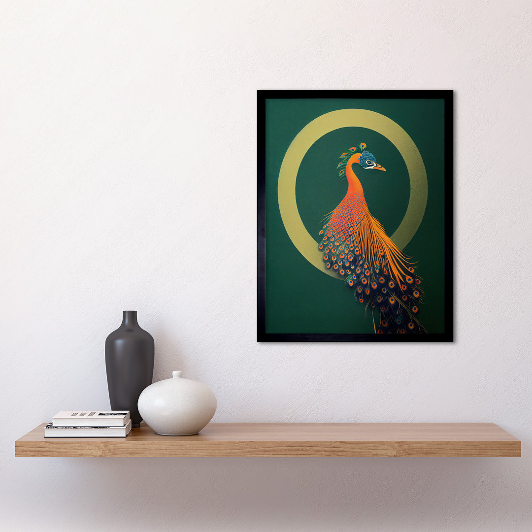 Glamorous Stylish Chic Peacock - Single Picture Frame Print