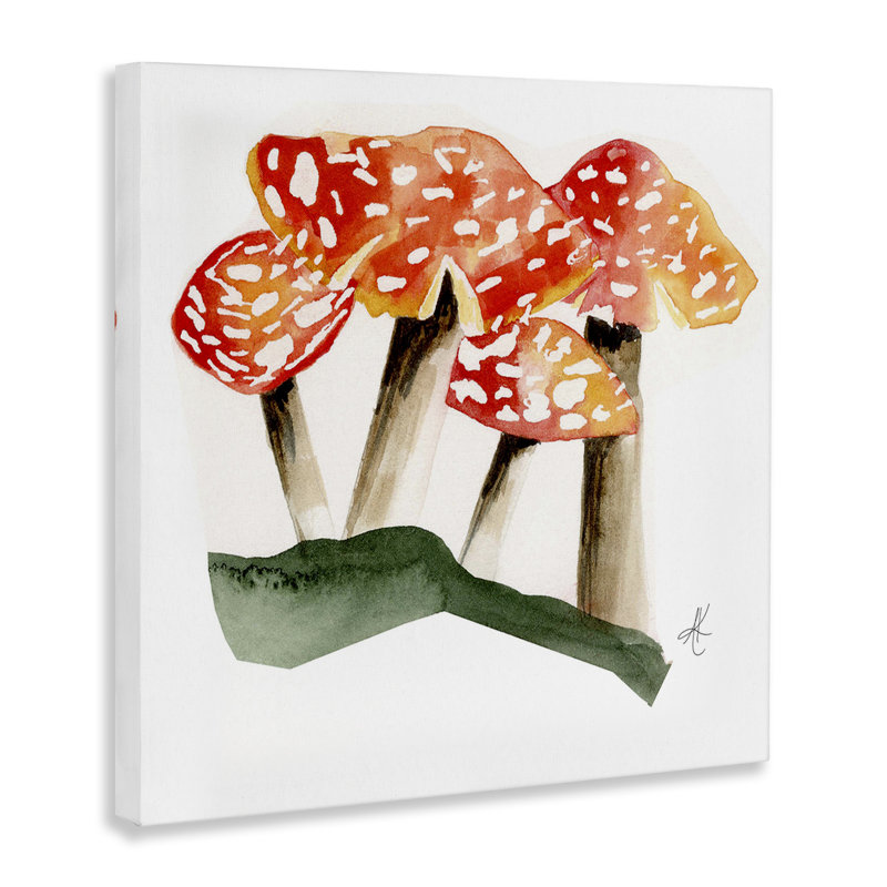 Art mural sur toile à pois rouges par Alexandria Gilbert Kincaid, H 24 po x l 24 po