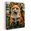Art mural abstrait renard contemporain-129477450