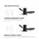 Sirius Indoor Black Flush Mount Ceiling Fan With LED Light Bulbs With Remote Control