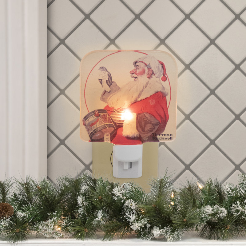 Veilleuse de Noël 6 "en verre" A Drum for Tommy "Norman Rockwell