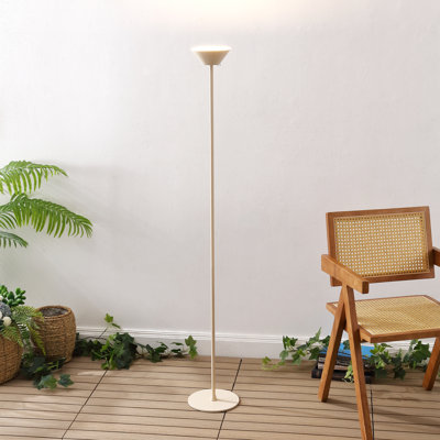 Elias 59" Minimalist Modern Torchiere Metal Adjustable Height Rechargeable Cordless Integrated Portable Touch Sensor Dimmable LED Indoor/Outdoor Floor Lamp