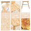 5 -Person Poplar Solid Wood Dining Set-1776737848