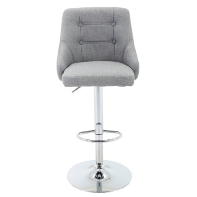 Annasha Swivel Upholstered Adjustable Height Counter Stool with Metal Frame