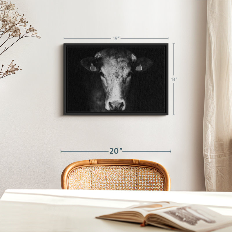 " Pondering Cow ", 19" H x 13" W