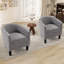 Ensemble de 2 chaises d'appoint en tonneau rembourrées 25,2 po Classic-1573952315