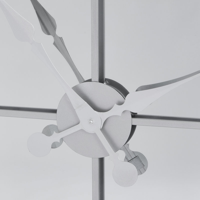 Anetia Panelled Wall Clock, Silver