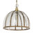Pollman 14.5"W Brass Pendant Light with Glass and Metal Shade
