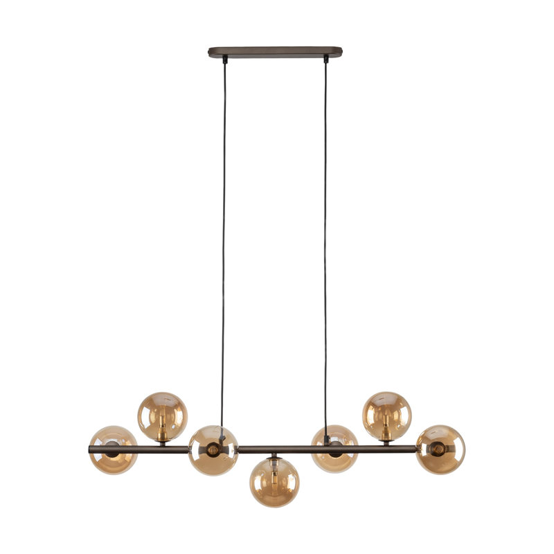 Atalissa 7 - Light Kitchen Island Pendant, Brown / Black