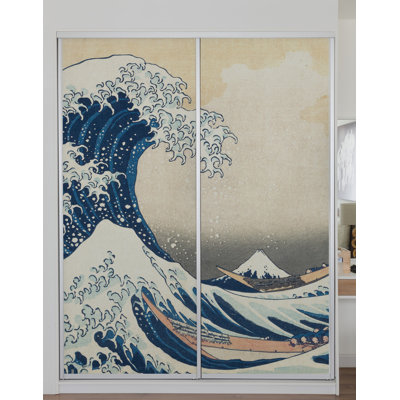 Murale la grande vague par Katsushika Hokusai
