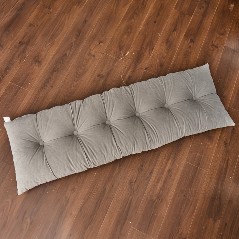 Upholstered Headboard Pillow, 180cm W x 60cm D, Dark Grey