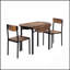 Ensemble de table de salle à manger 3 pièces avec abattant et 2 chaises, parfait pour les petits espaces et la vie moderne