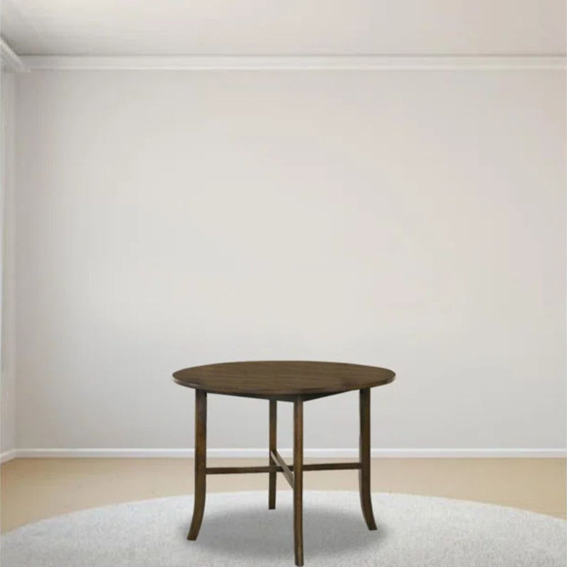 Isvielle Burnished Oak Wood  Four Legs Base Dining Table
