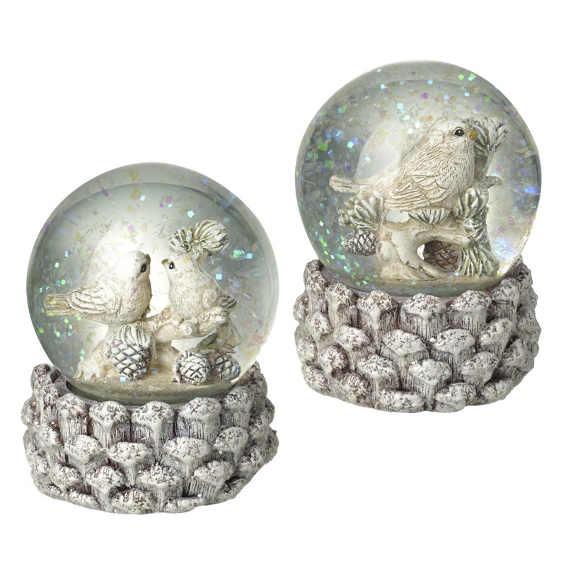 2 Piece Bird Globe Set