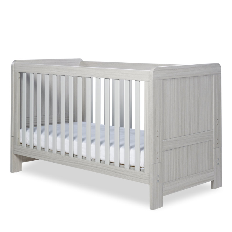 Pembrey Cot Bed - Ash Grey & White, Ash Grey